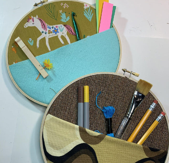 Embroidery Hoop Pocket Organizer (Ages 5 – 15)